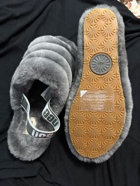UGG Fluff Yeah Slingback Slippers Gray Women’s Size 9 (EU 40) New Never Worn